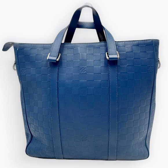Auth Louis Vuitton Large LV Tadao PM Neptune Blue Damier Infini Tote Bag - Picture 2 of 14